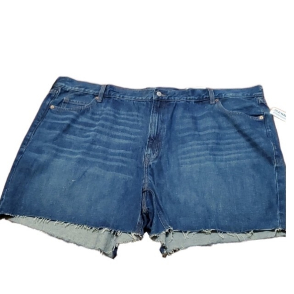 Old Navy Womens Shorts Size 26 Denim Slouchy Straight New Frayed Hem